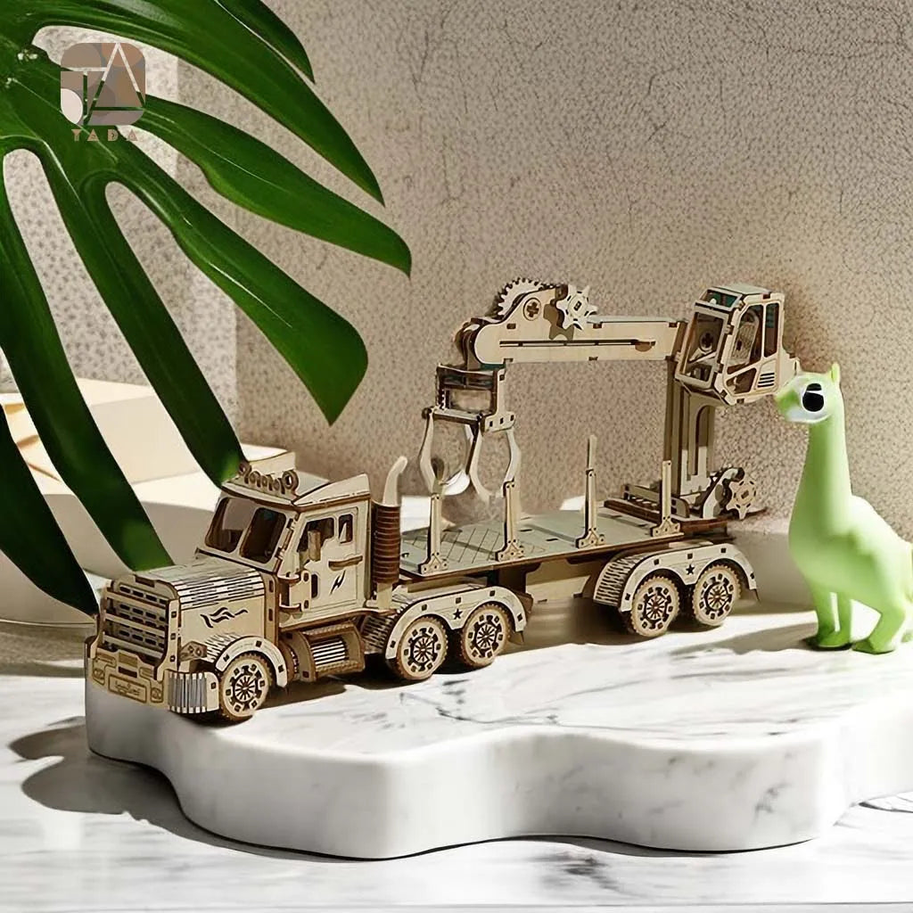 Tada DIY 3D Wooden Puzzle Toys Movable Truck Crane Assembly Gift Model - ToylandEU