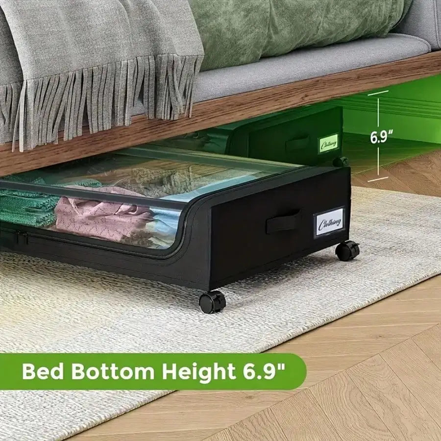 Under Bed Bins | Wheeled Zipper Lid | Toylandeu™