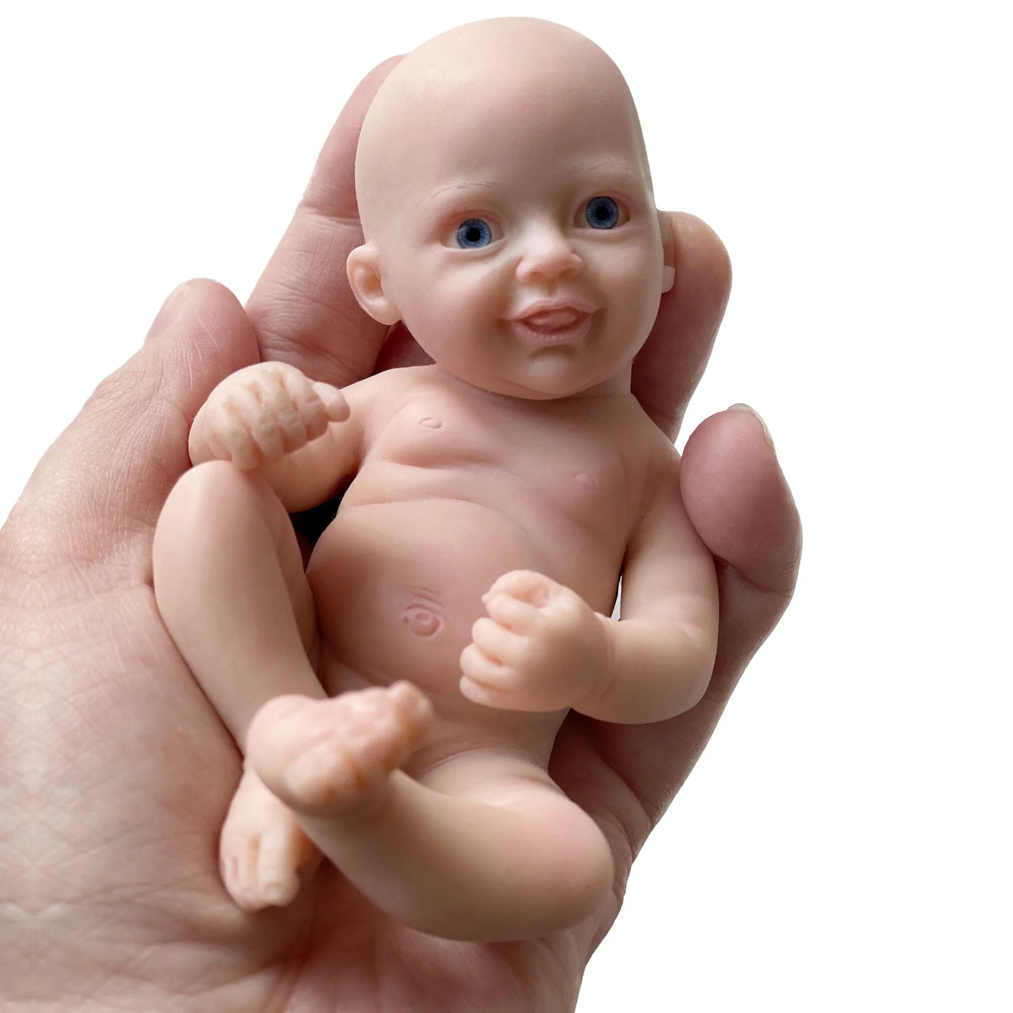 Handmade 6 Inch Full Solid Silicone Reborn Boy Doll