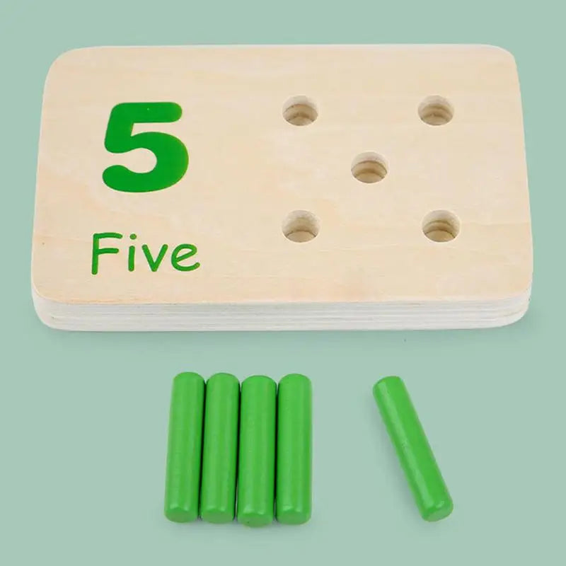 Montessori Wooden Counting Peg Board: Fun Math Learning for Kids