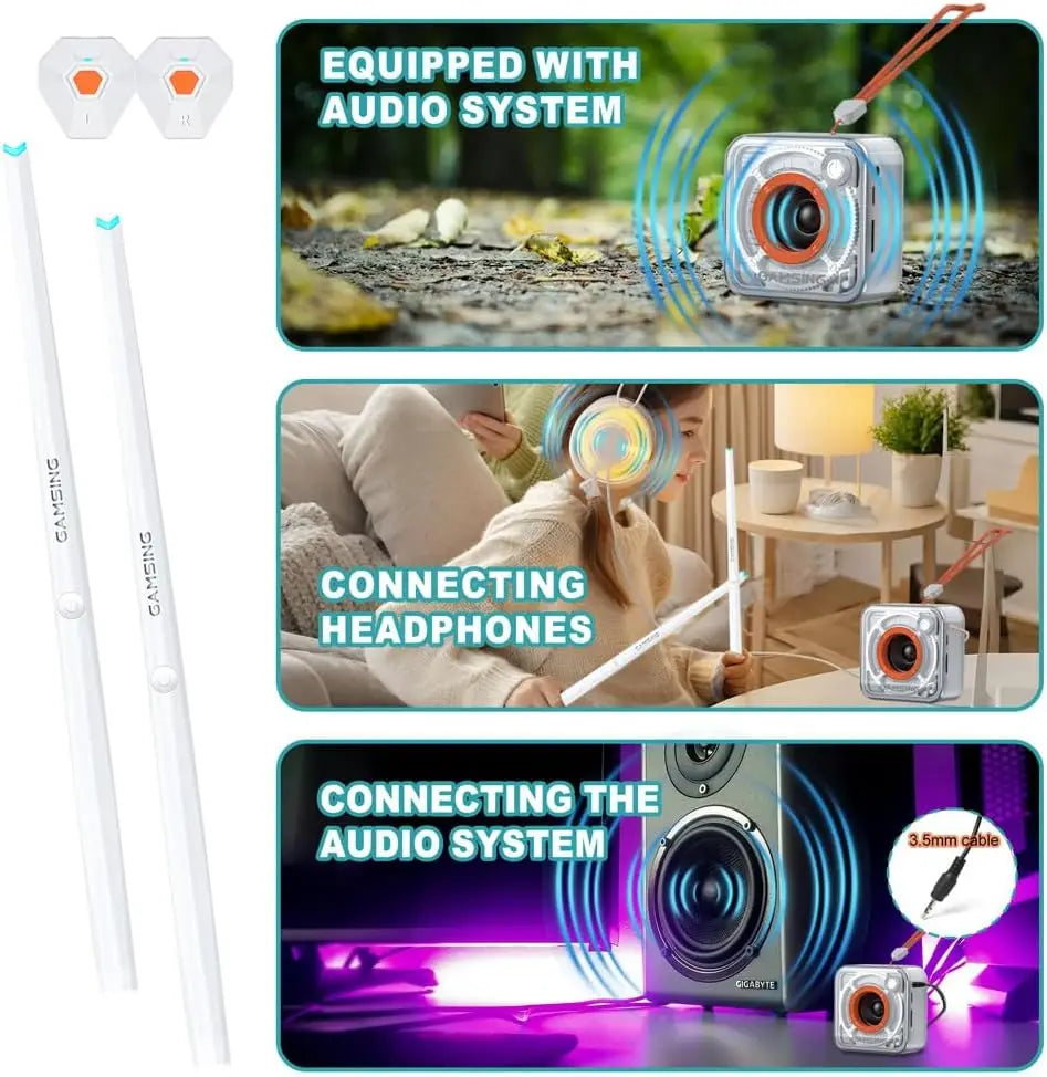 Portable Air Drum Kit With Motion Sensors For Beginners