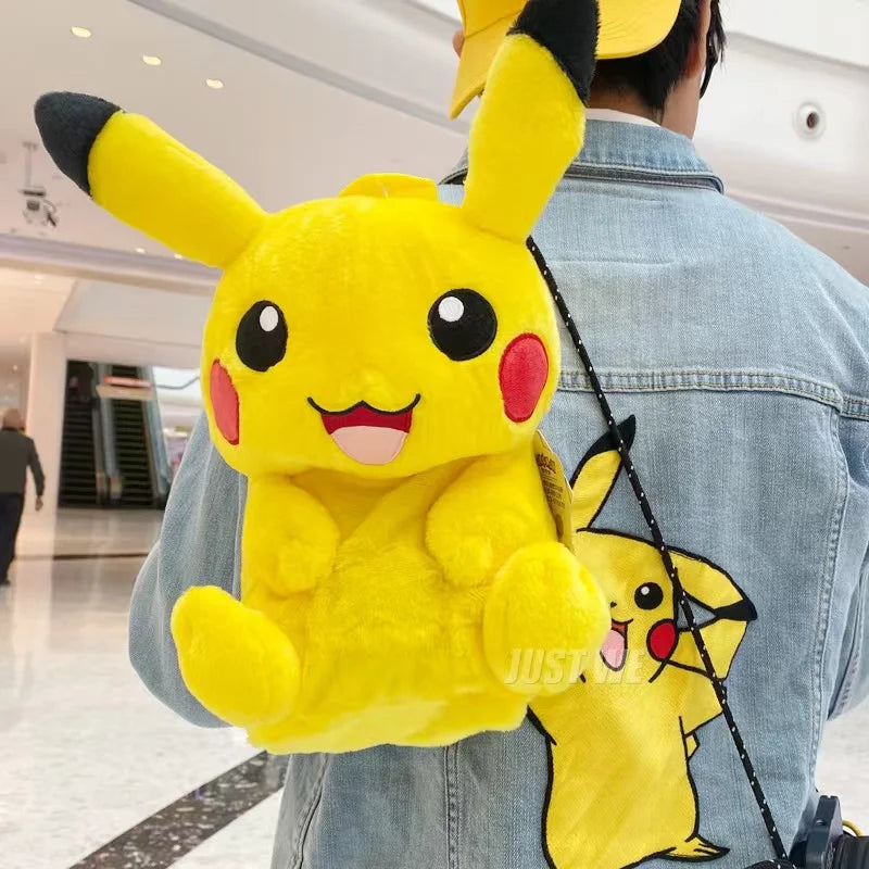 Cute Pikachu Plush Backpack - Adorable Anime Schoolbag for Fans & Kids