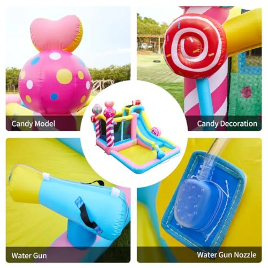 All In One Inflatable Bounce House Water Slide With Blower