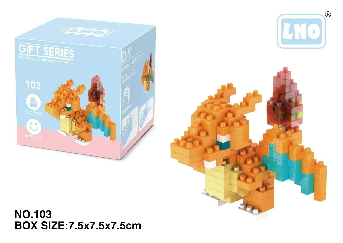 Pokemon Nanoblock Charizard Kyogre Groudon Rayquaza Set Educational - ToylandEU