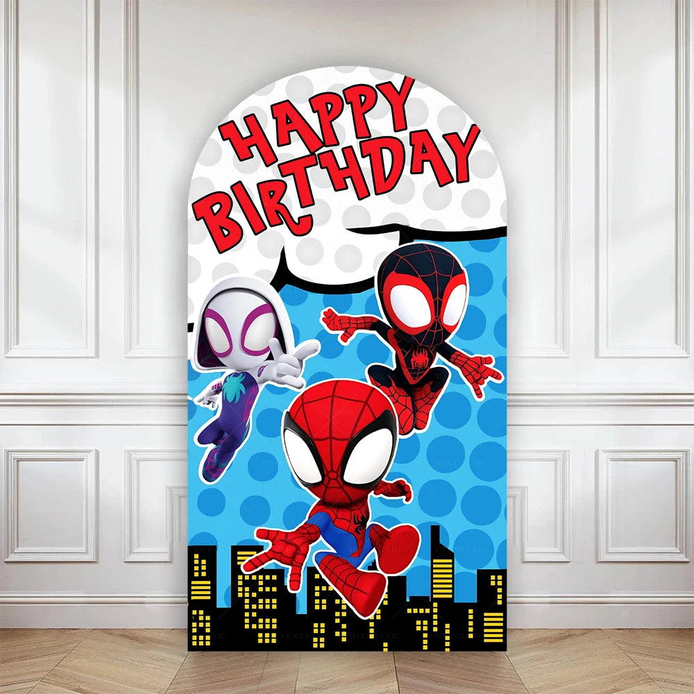 Backdrop | Spider-Man Theme Vinyl Background | Customizable Event Decoration