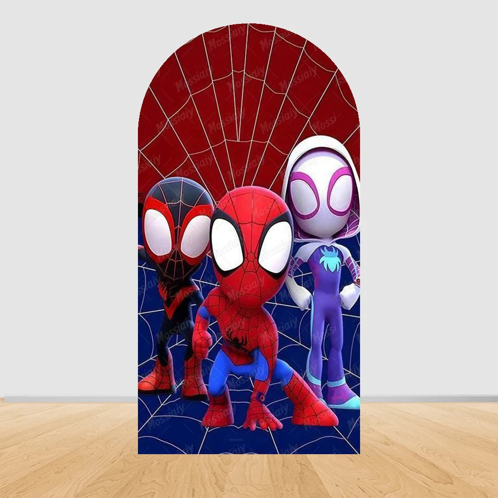 Arch Backdrop | Spider-Man Theme | Polyester | Customized