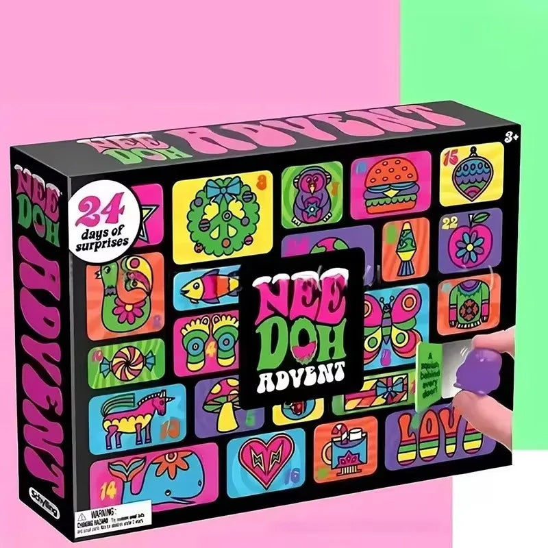 Advent Calendar | 2026 Blind Box Squish Cube Fidget | Sensory Stress Relief Toy | Xmas Gift