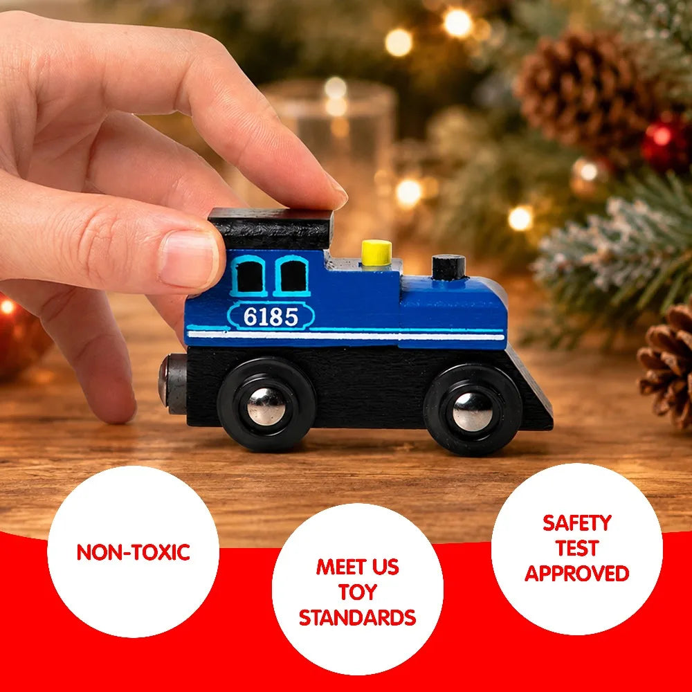 Advent Calendar | 12 Day Wooden Train Cars | Magnetic Train Set For Boys And Kids | Classroom Prizes Party Favor