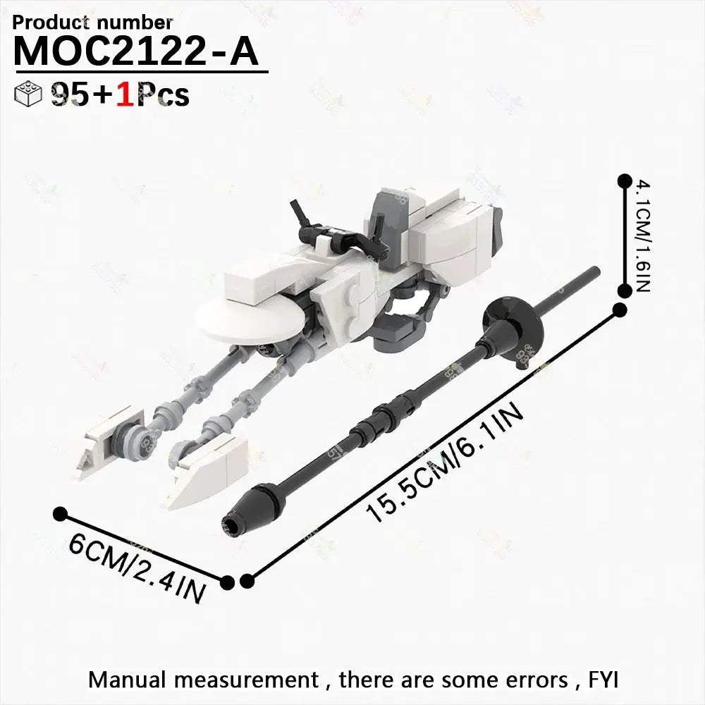 MOC Space Wars Movie Series Interplanetary Flying Motorcycle Combat Robot Airship Scout Building Blocks DIY Brick Kids Toy Gifts - ToylandEU
