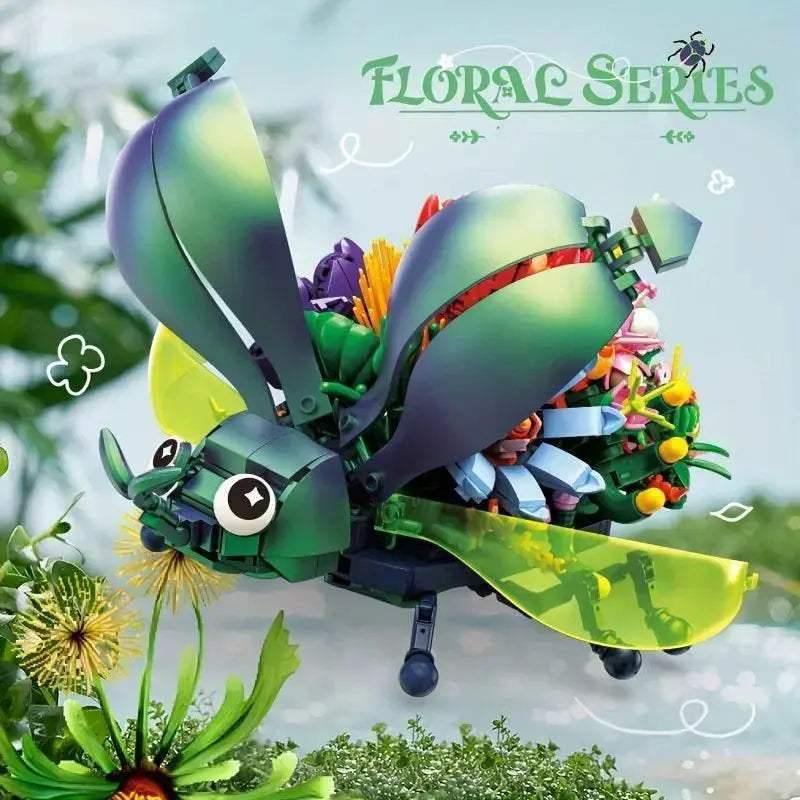 Insect Flower Building Blocks Creativity Ladybug Beetle Bee - ToylandEU