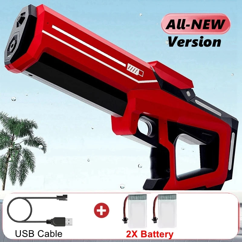 Electric Water Gun | LED Light Fire Effect | Water Storage Tank