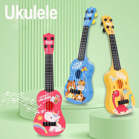 Children Ukulele Musical Toys 4 Strings Small Guitar Montessori - ToylandEU