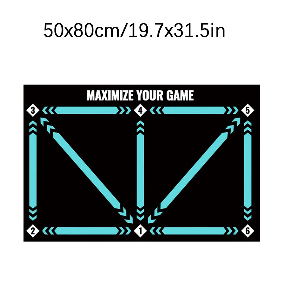 Soccer Ball Control Training Mat With Stable Silent Rubber Base