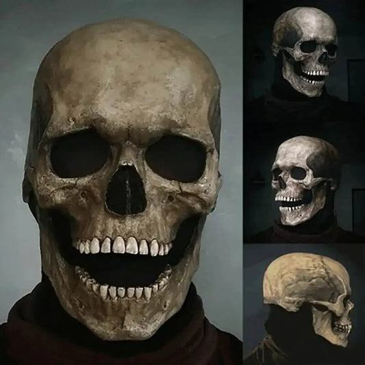 Halloween Mask Latex Scary Horror Decoration Full Head Skull Mask Helmet Cosplay Jaw Masque Gifts Party Costume Pro Mask - ToylandEU