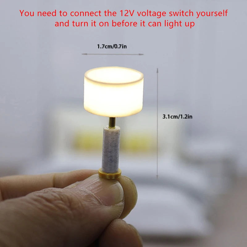 Miniature Desk Lamp | 1:20 Scale Model | Plastic Design | Single Unit Mini Toy