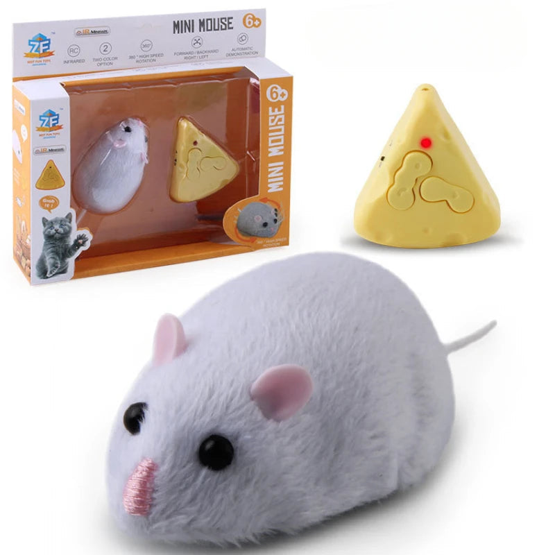 Wireless Remote-Controlled Gray and White Mouse Model - ToylandEU