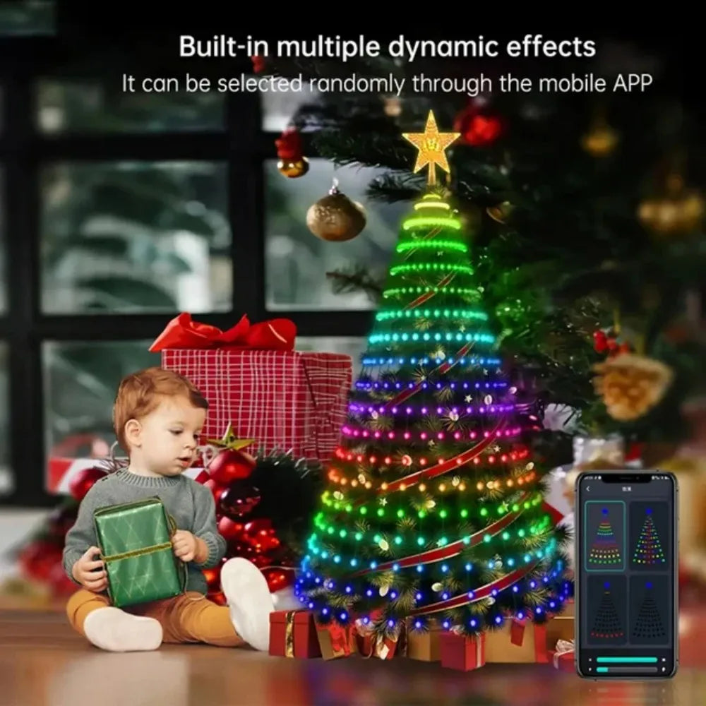 Christmas Tree Lights | 400 Led Rgbic | Dimmable Battery Star | Indoor Outdoor