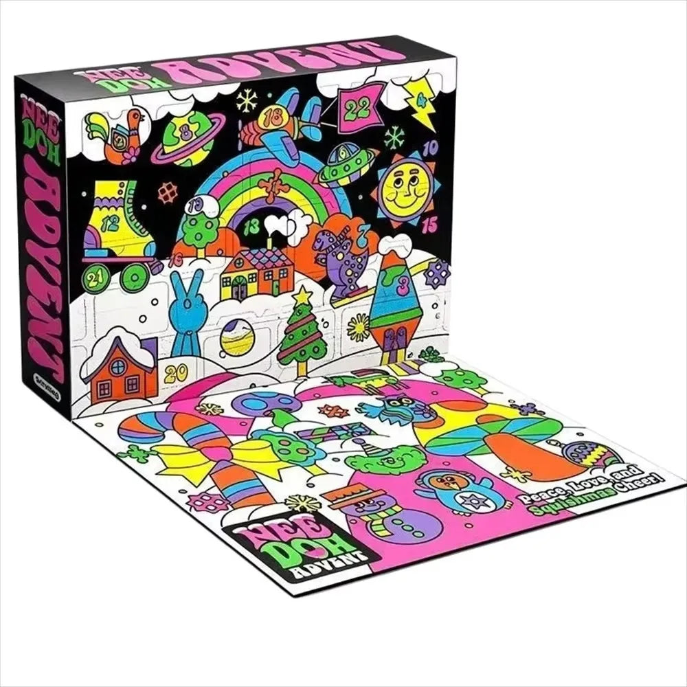 Advent Calendar | 2026 24 Piece 3D PVC Fidget Dolls | Random Blind Box Surprise | Christmas Countdown Gift