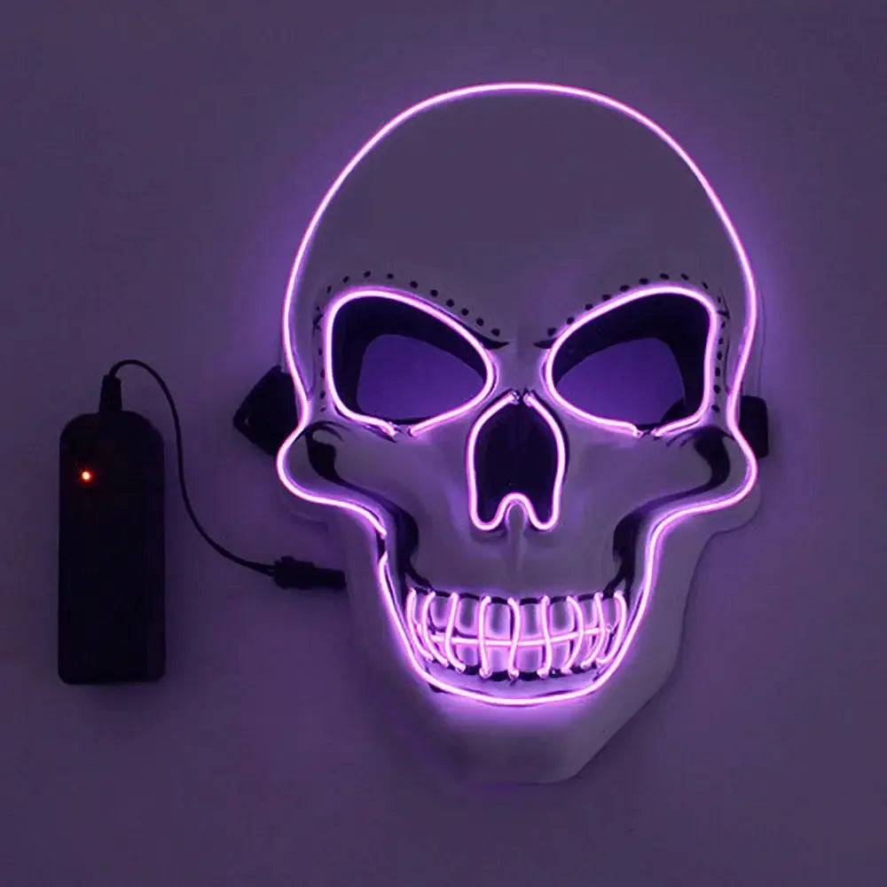 Halloween Horror Skull Mask LED Cold Light Mask LED Halloween Mask Cosplay Mask Halloween Party Decoration Luminous Skull Masks - ToylandEU