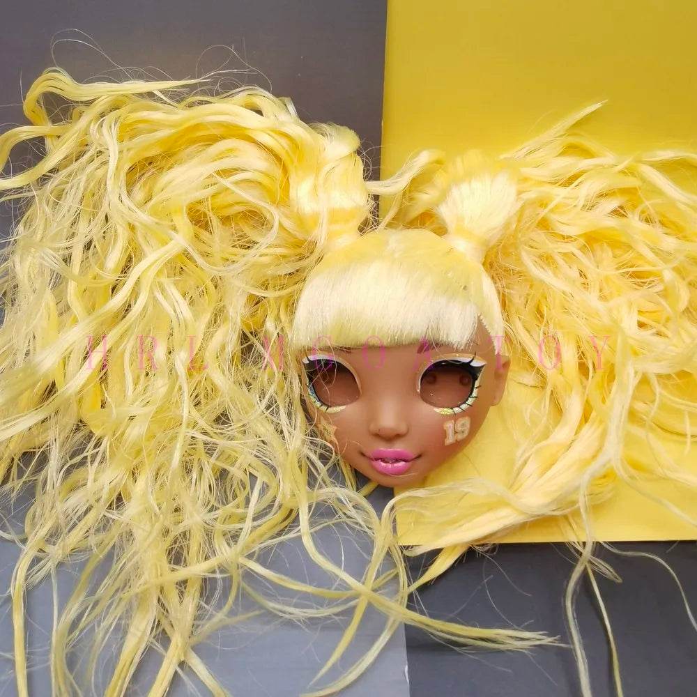 New Doll Head 29cm Rainbow Eyeless For DIY Dress Up - ToylandEU