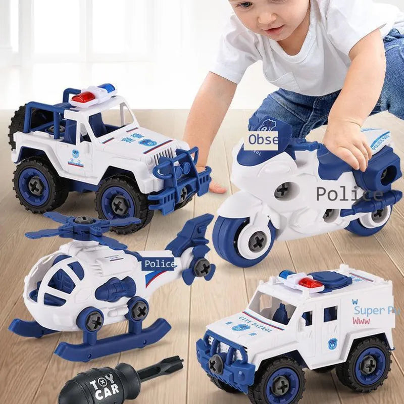 Police Car Assembly Puzzle Toy for Kids