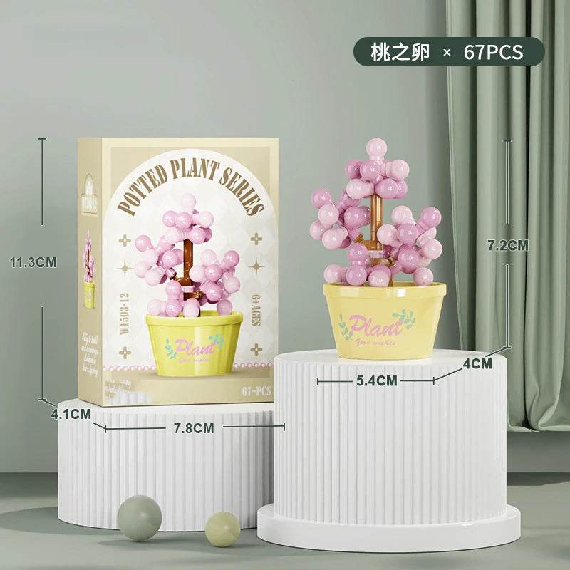 Premium Building Block Kit Flower Bouquet 3D DIY Home Decor - ToylandEU