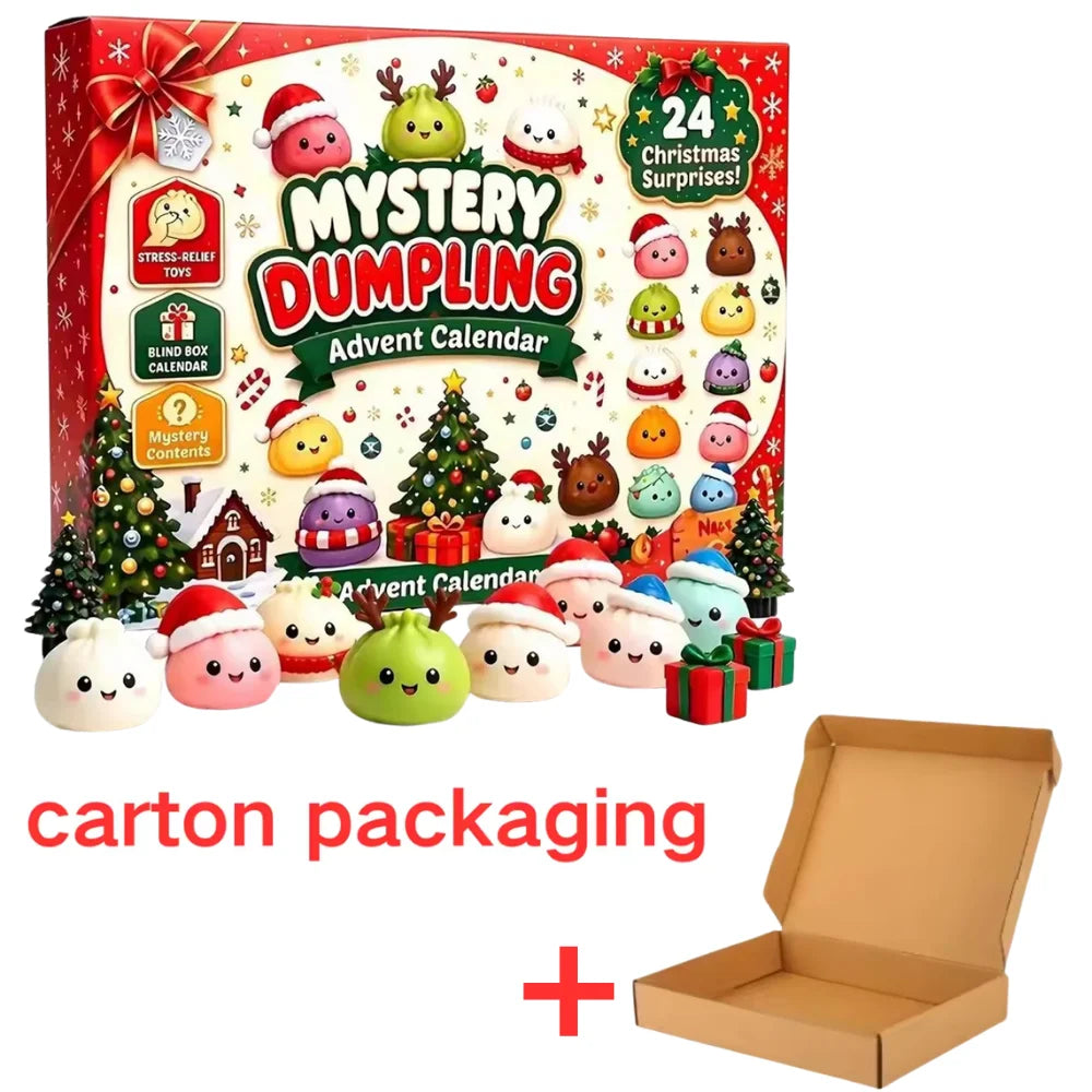 Advent Calendar | 2026 Christmas Squishies | 24 Day Dumpling Squishy Toys | Slow Rising Sensory Decor Gift