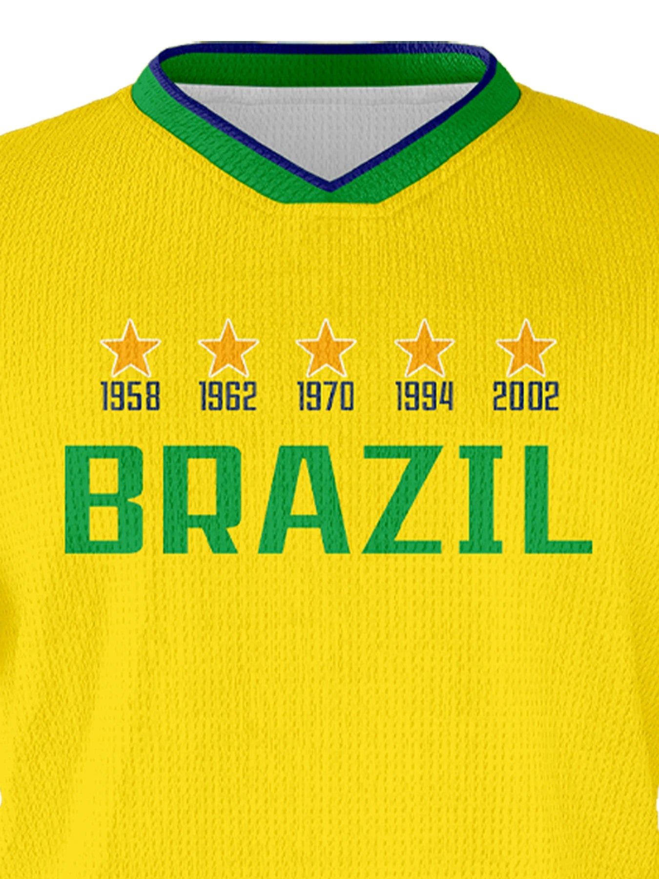 Personalized Brazil Soccer Jersey Set with Custom Name and Number for Kids and Youth Football Teams