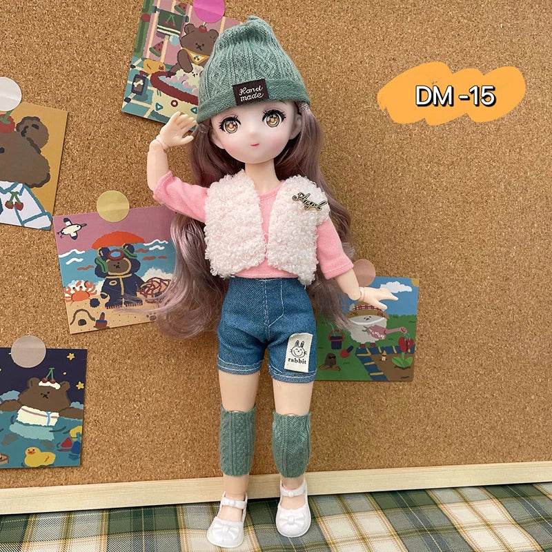 Bjd Dolls 30cm Anime Doll Full Set 1/6 Bjd 23 Joint Body - ToylandEU