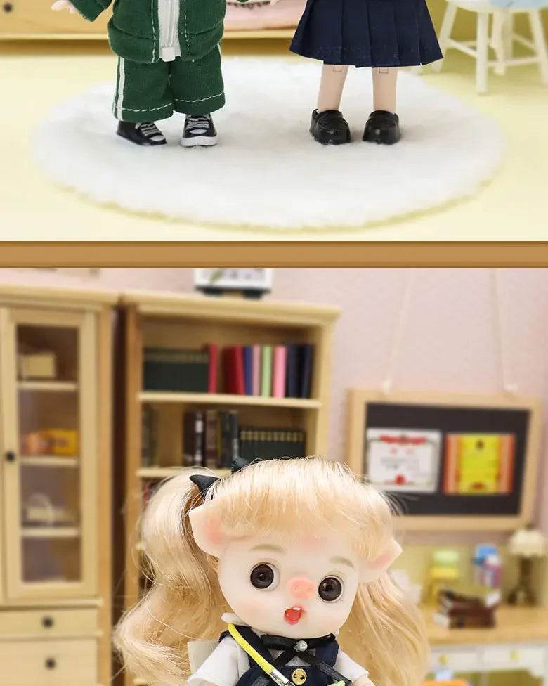 Ob11 Bjd Doll Boy Pig Face Piggy Ball-jointed Mini Doll Gift - ToylandEU