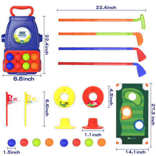 Junior Outdoor Golf Game Set for Young Children by QDRAGON ToylandEU.com Toyland EU