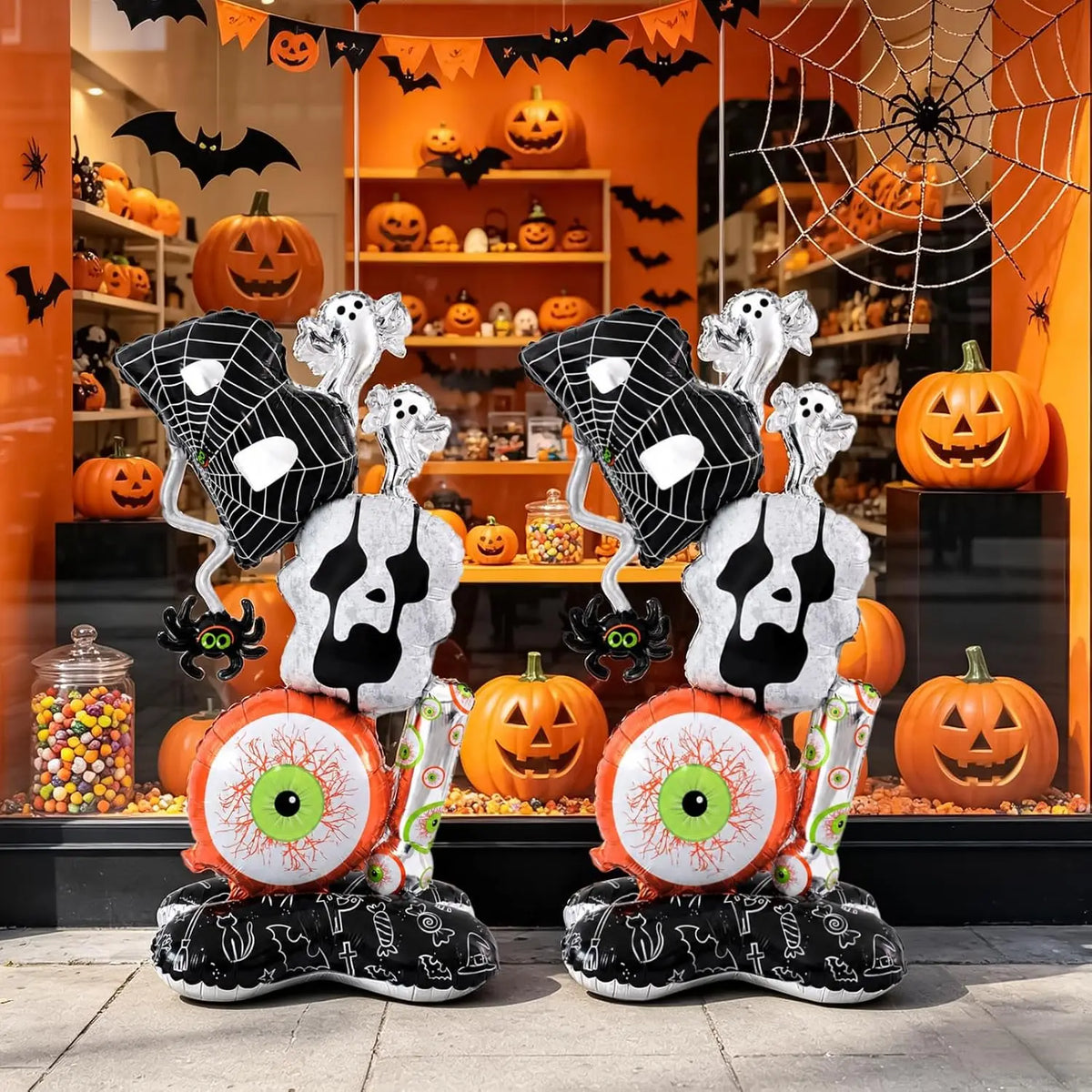 Halloween Balloons | Self Standing Giant | Latex BOO Design | 3.8 Foot