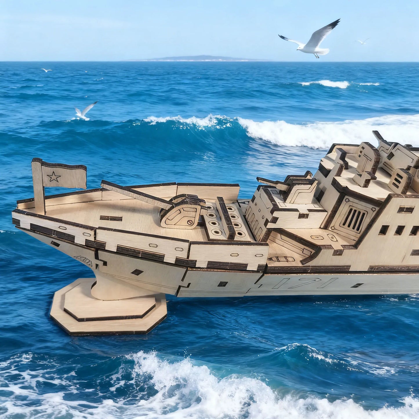 3D Puzzle Warship Model For Gift Enthusiasts Christmas Edition