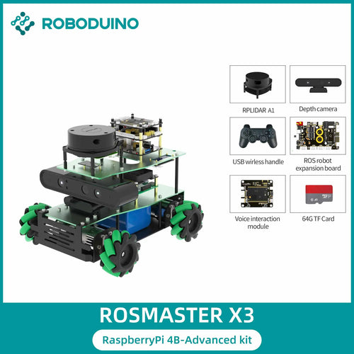 ROSMASTER X3 ROS2 Educational Robot Car Automation Kit With Mecanum Toyland EU