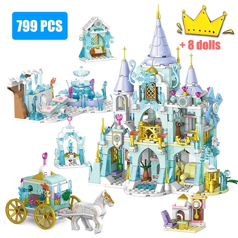 Royal Ice Princess Castle House Set for Girls Inspired by Friends Movies