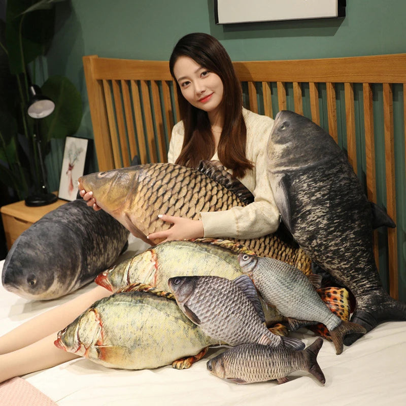 Fish Throw Pillow | 3D Tucked Legs | Toylandeu™