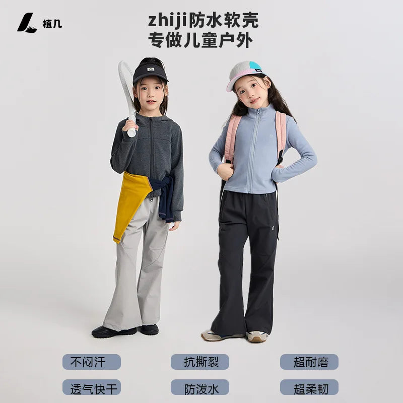Girls Flared Pants | Waterproof Lightweight | Loose Fit | Youth 7 13