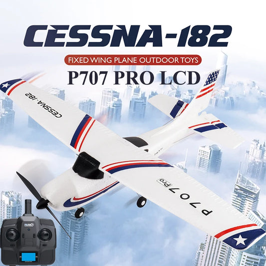 RC Parkten P707G PRO 3D/6G RC Glider with Gyro - Ready-to-Fly CESSNA 182 Drone for Outdoor Fun