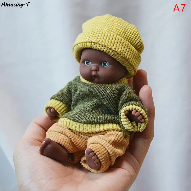 Mini Silicone Reborn Dolls 12cm Realistic Baby Doll Toy