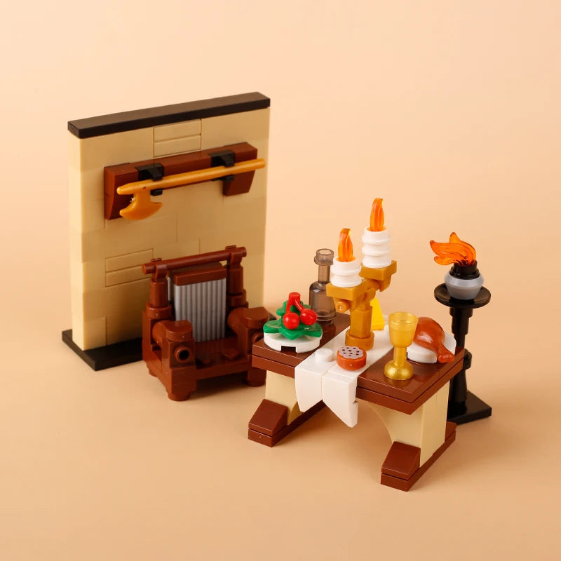 Building Blocks | Compatible With Lego | Medieval Furniture Set | For Kids