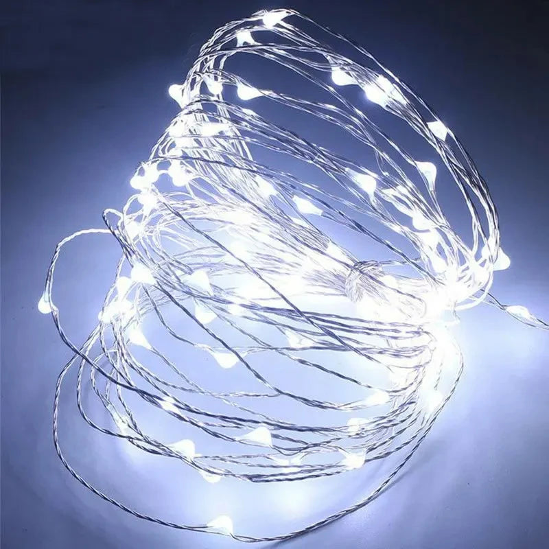 LED Fairy String Lights | Battery Powered | White | Indoor Outdoor Decor