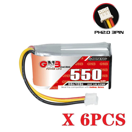 High-Performance 7.4v 550mAh Lipo Battery for RC Racing Cars with Rapid Discharge Rates ToylandEU.com Toyland EU