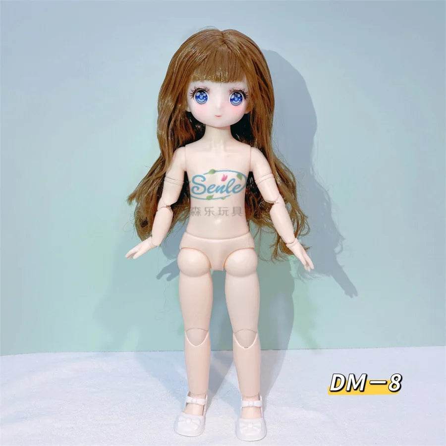 Bjd Doll Body 1/6 Manga Face Anime 3D Eyes 30cm Doll - ToylandEU