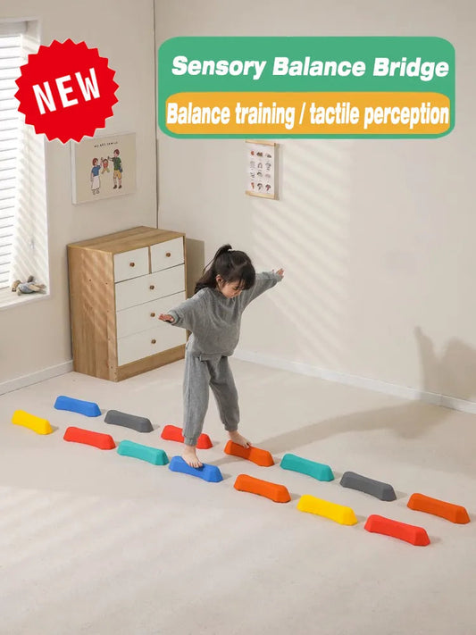 Sensory balance bridge Stepping Stone kids balance training tactile - ToylandEU