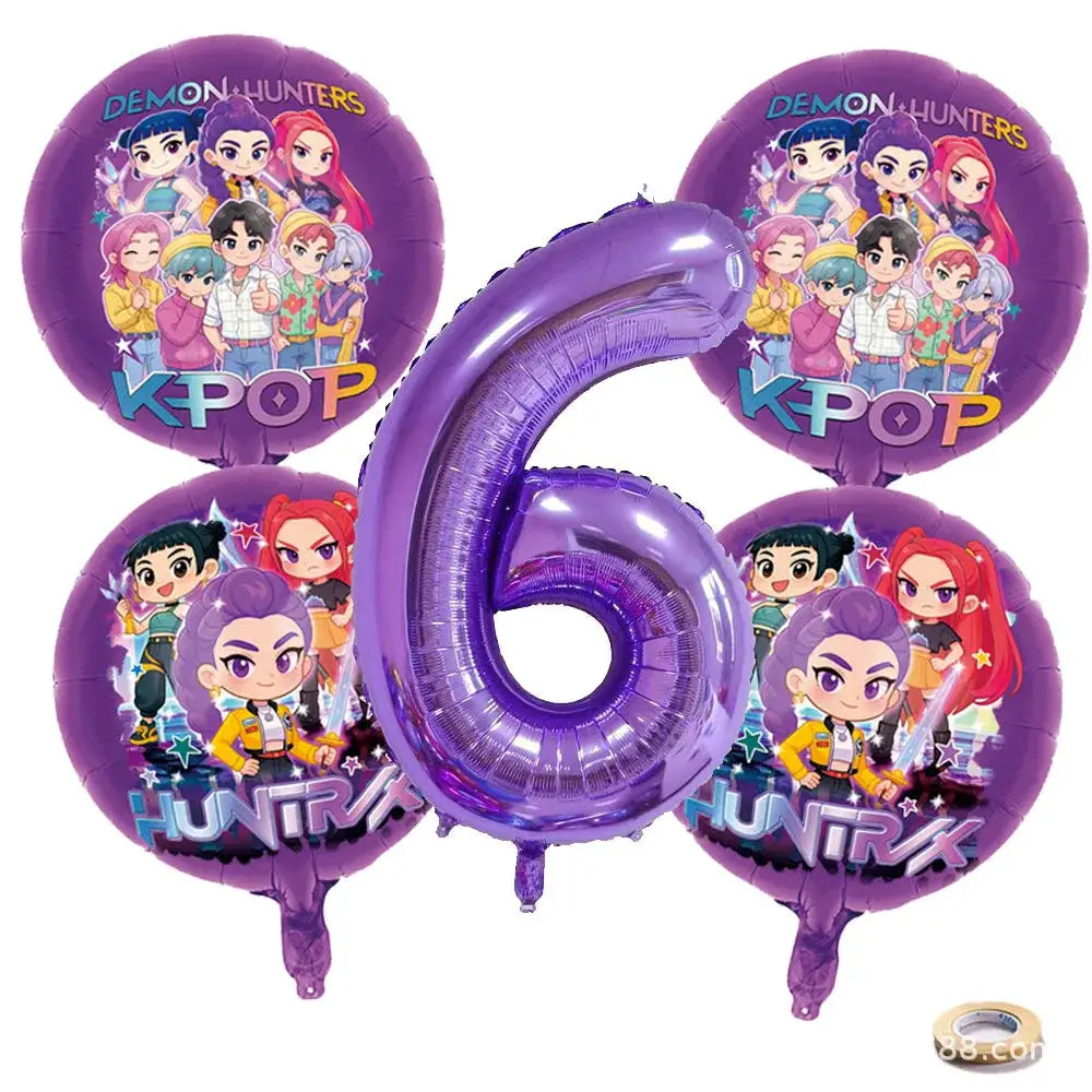 2026 HOT Party Supplies Atmosphere Decoration Purple Laser KPOP Mylar Balloons Party Decoration Foil Balloons - ToylandEU