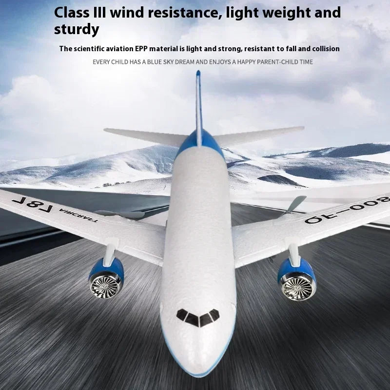 RC Boeing 787 Glider Qf008 2.4G Electric Remote Control Plane - Outdoor Foam Aircraft Toy with App Control - Ideal for Kids