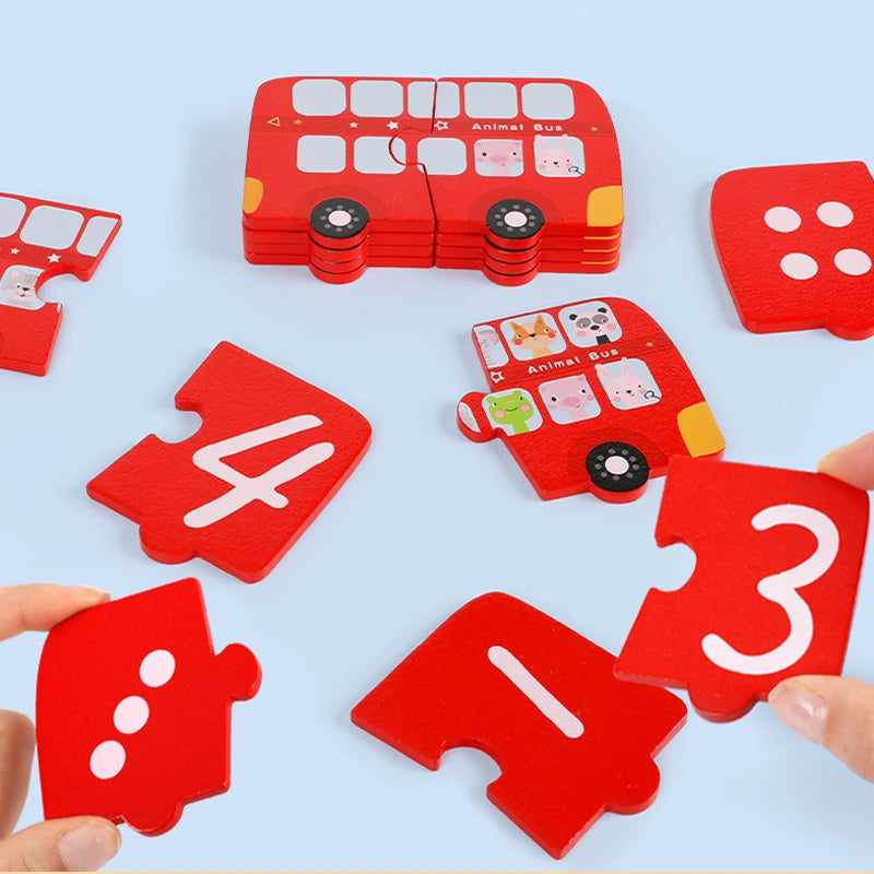 Wooden Montessori Math Puzzle: Engaging Educational Tool for Early Number Learning - ToylandEU