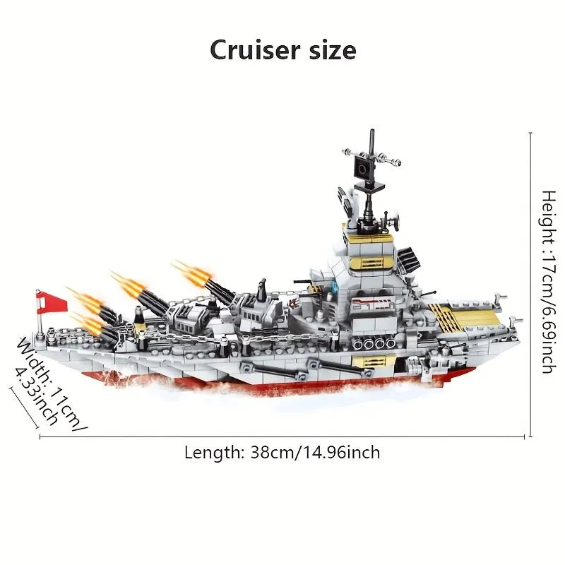 1068pcs STEM Building Set Toy - Construction Cruiser Ocean Ship Building - ToylandEU