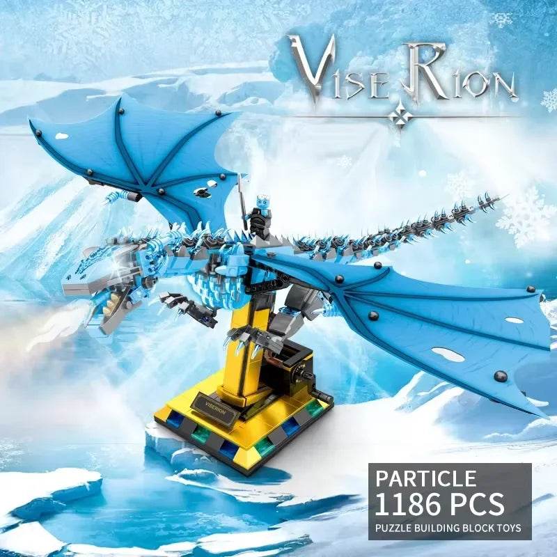 1359PCS Flames Dragon Smaug Building Blocks Model Toy - ToylandEU