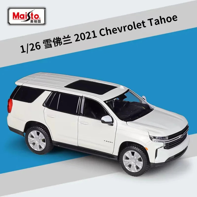 Diecast Car Model | Chevrolet Tahoe 2021 | Scale 1 To 26 Diecast Metal | Maisto